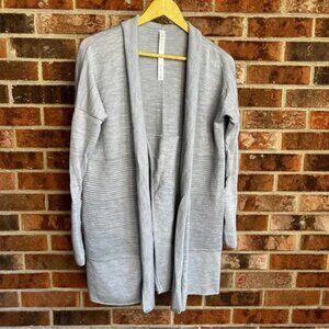 Lululemon Sit In Lotus Wrap II Pure Merino wool long cardigan EUC